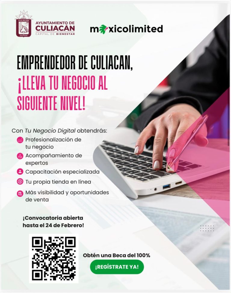 Culiacán impulsa la digitalización de empresas locales con becas del 100% para el programa “Tu Negocio Digital”