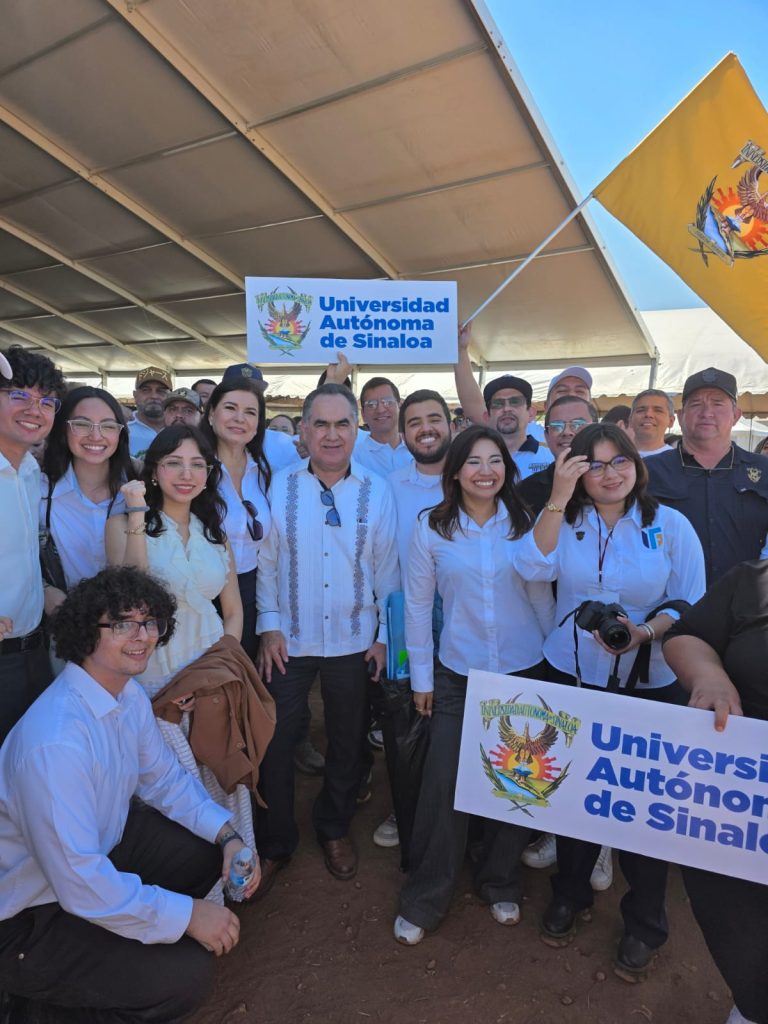 La UAS participa en el encuentro ciudadano con la Presidenta de la República Claudia Sheinbaum Pardo, como parte del inicio de obras del Hospital de Especialidades del IMSS en Culiacán