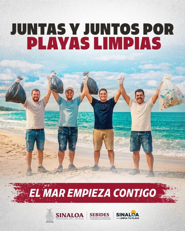 Gobierno de Sinaloa impulsa el cuidado de playas e invita a vacacionistas a actuar con responsabilidad