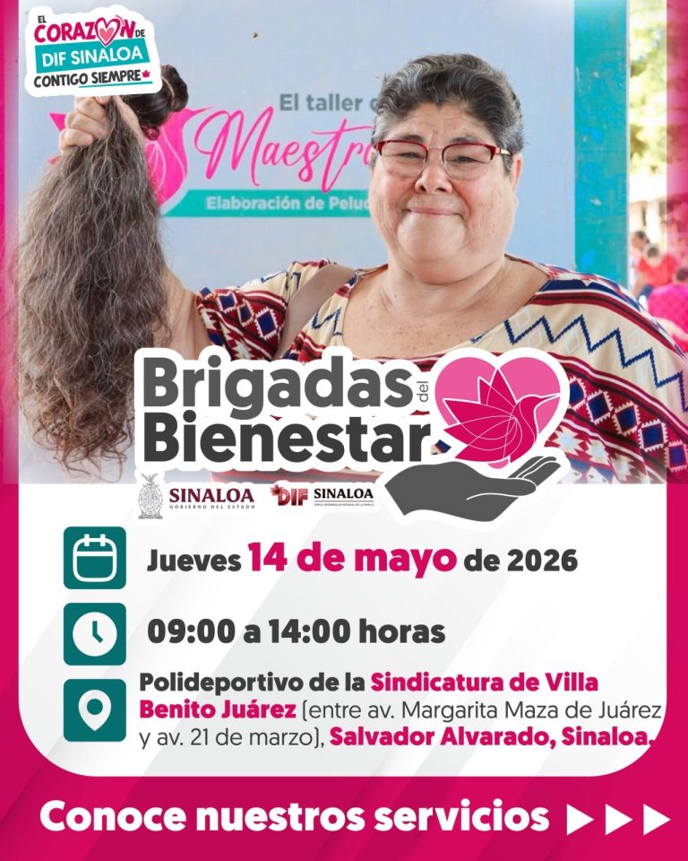 DIF Sinaloa llevará las Brigadas del Bienestar a Villa Benito Juárez para acercar apoyos y servicios a las familias