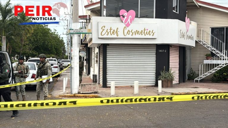 Grupo armado tirotea negocio de cosméticos en la Colonia Las Quintas