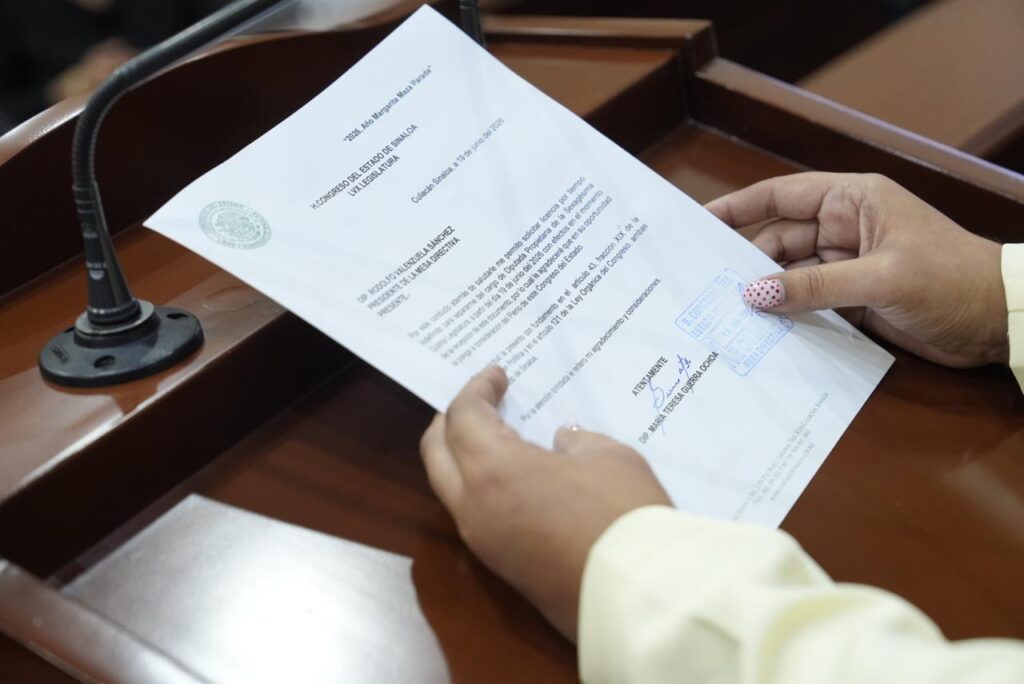 Congreso del Estado aprueba licencia indefinida de la diputada María Teresa Guerra Ochoa